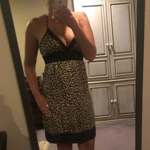 Forever 21 silk leopard halter dress vintage